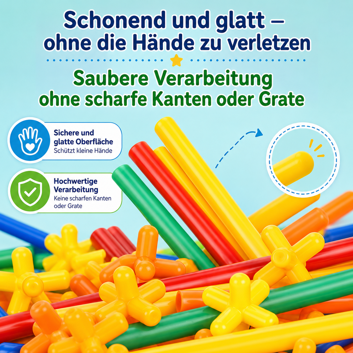 Strohhalm Konstruktionsset für Kinder