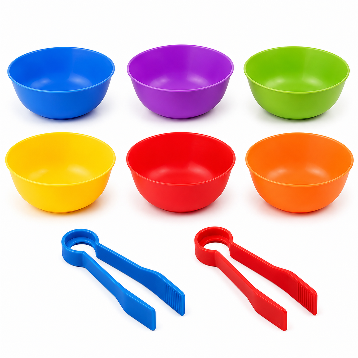 Montessori Farbensortier-Set mit Pompons & Pinzette
