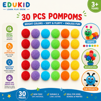 Montessori Farbensortier-Set mit Pompons & Pinzette