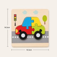 3D-Holzpuzzle Tiere & Fahrzeuge