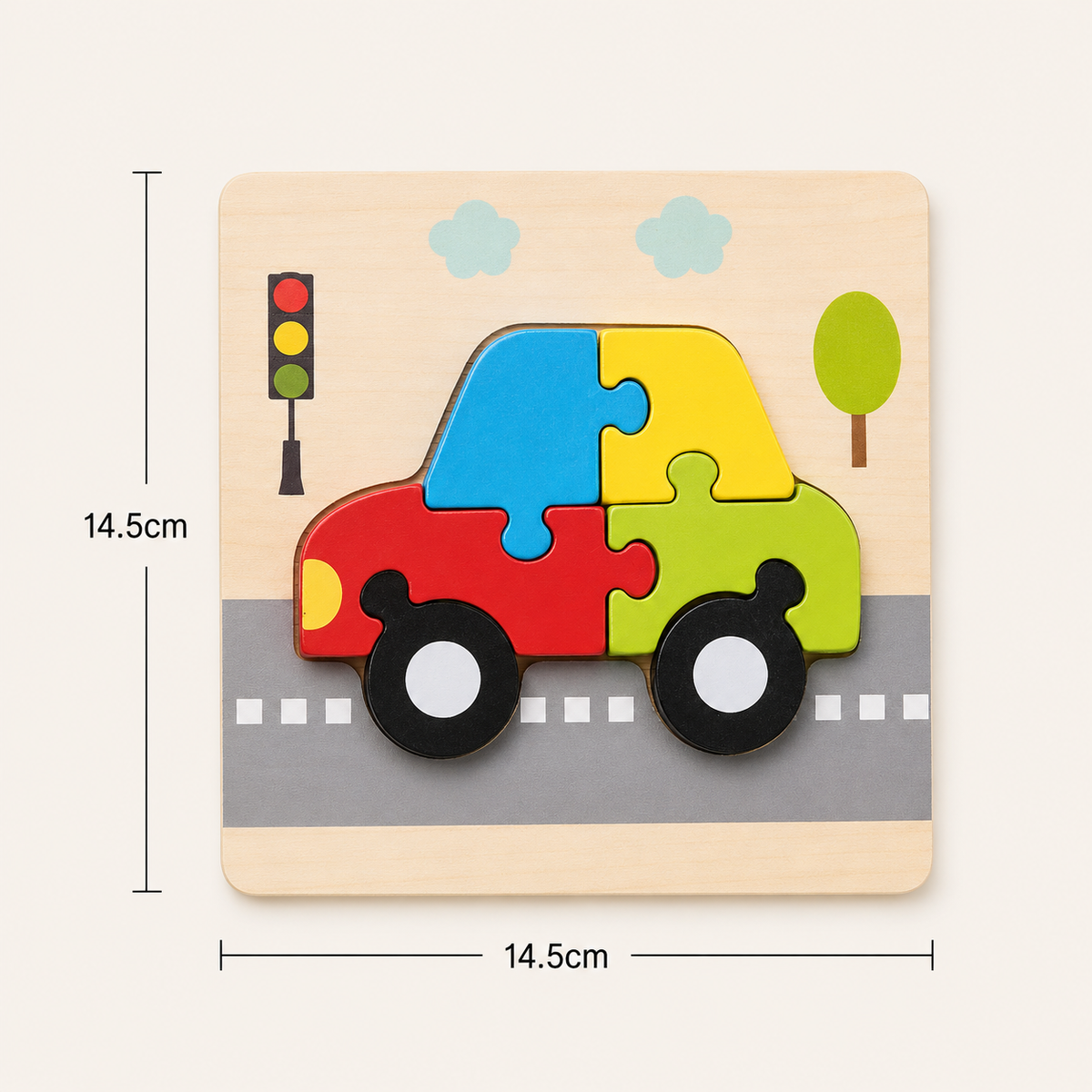 3D-Holzpuzzle Tiere & Fahrzeuge