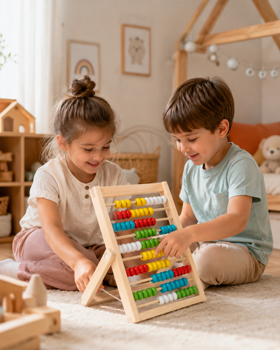 Montessori Rechenrahmen aus Holz