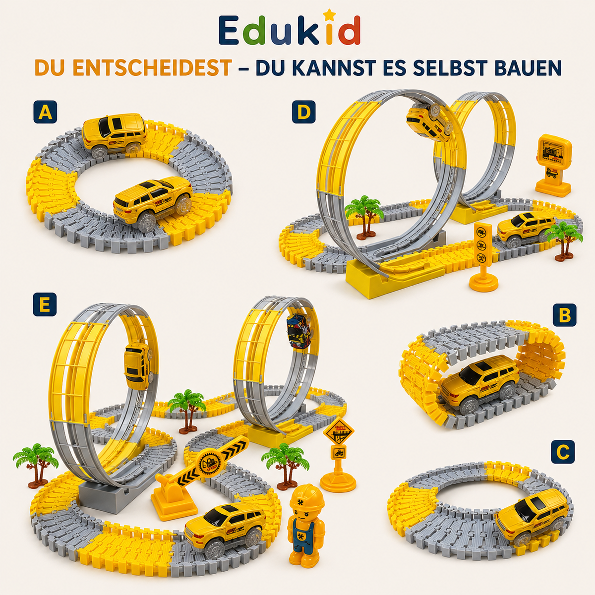 Elektrische Autorennbahn mit Looping