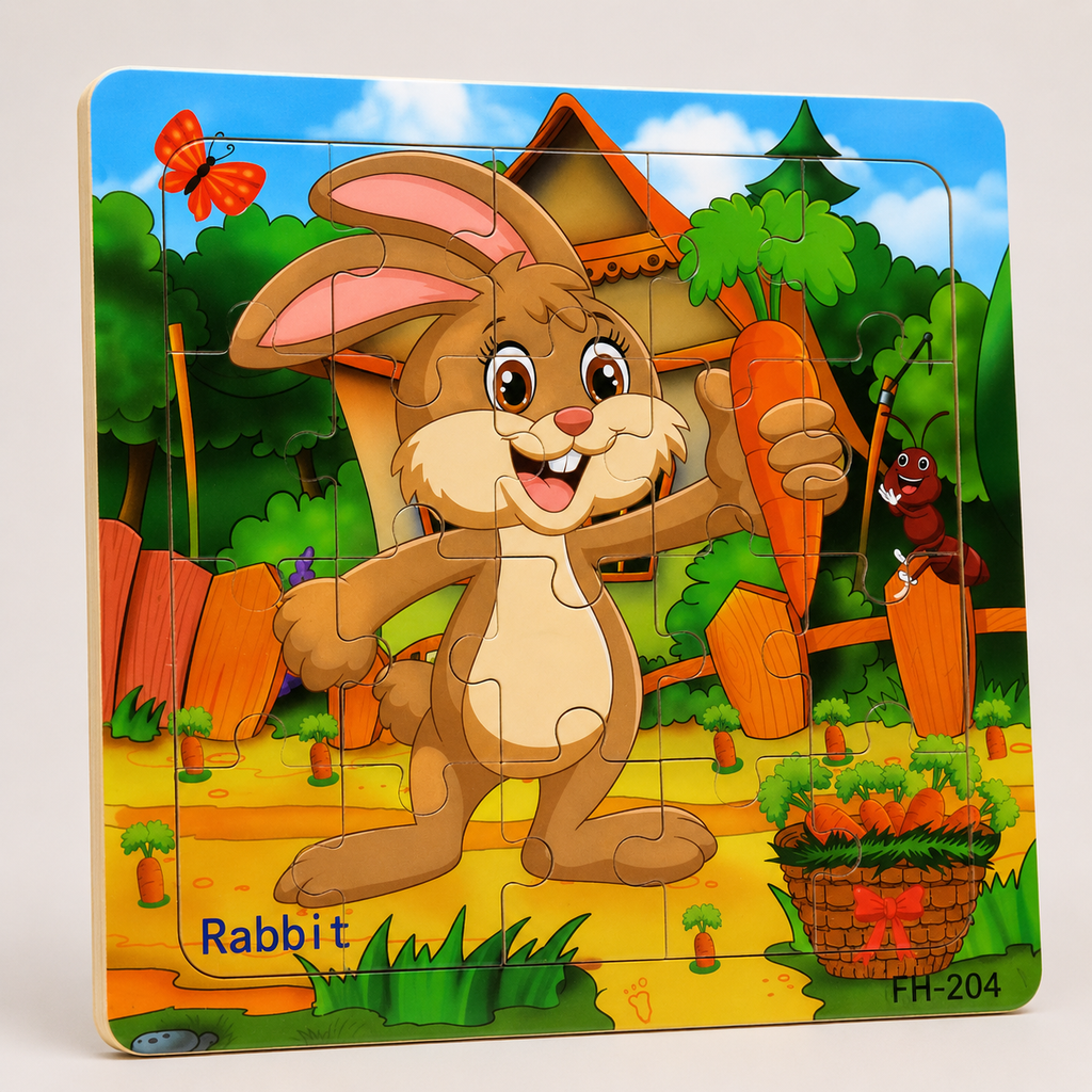 Holzpuzzle Tiere für Kinder