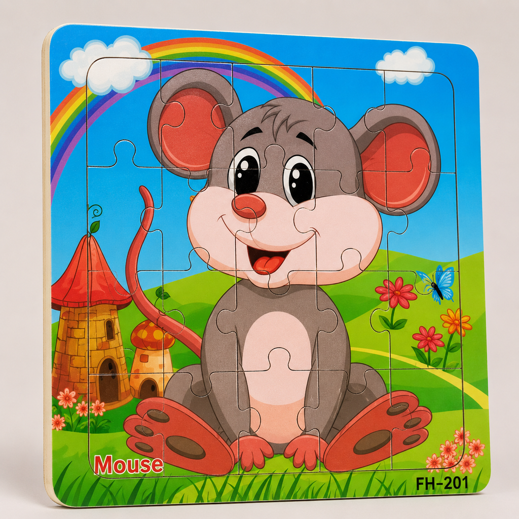 Holzpuzzle Tiere für Kinder