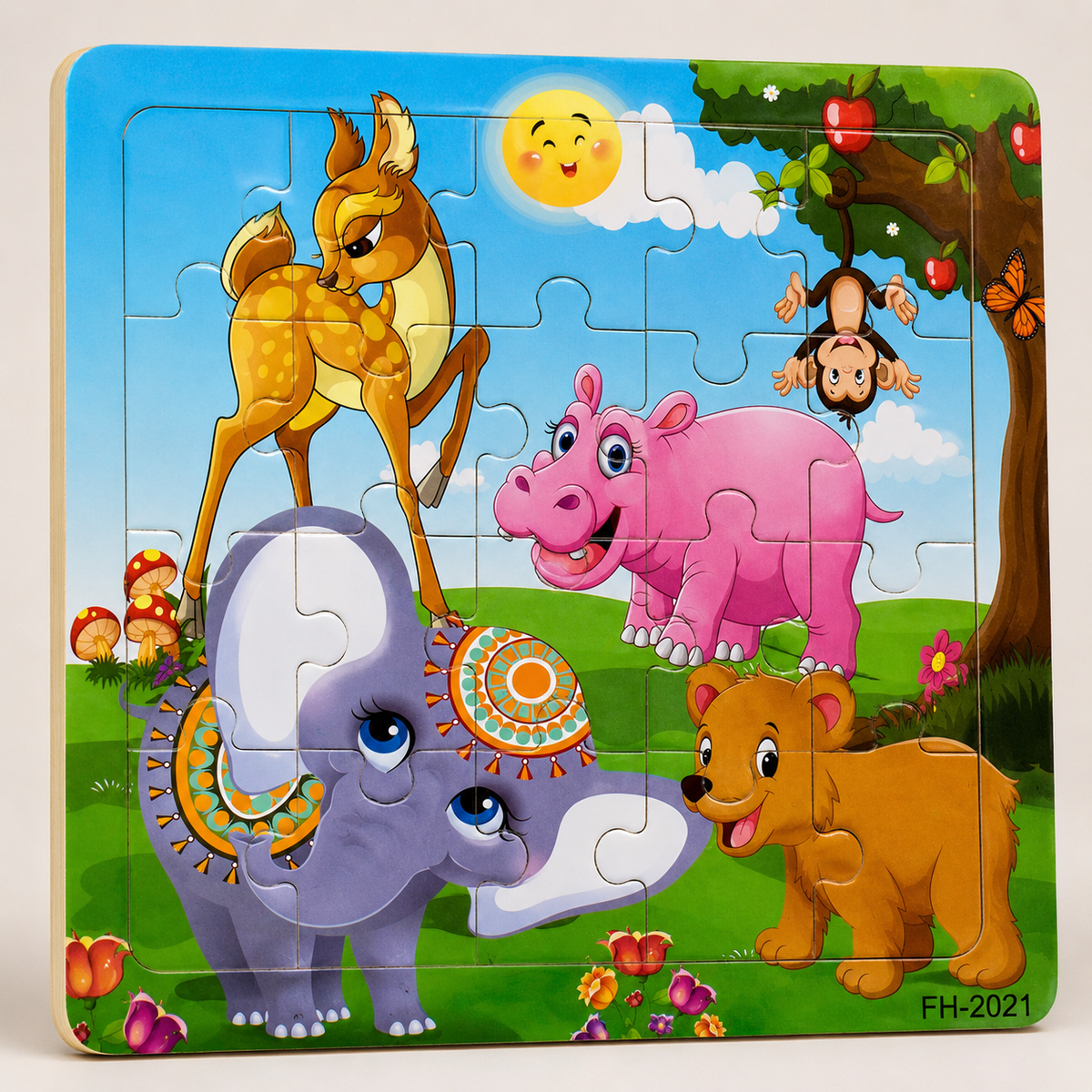 Holzpuzzle Tiere für Kinder