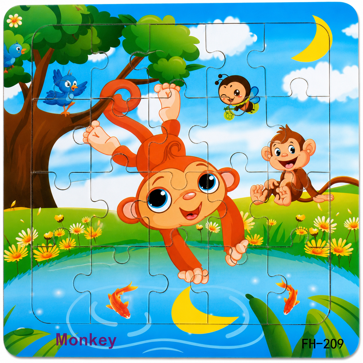 Holzpuzzle Tiere für Kinder