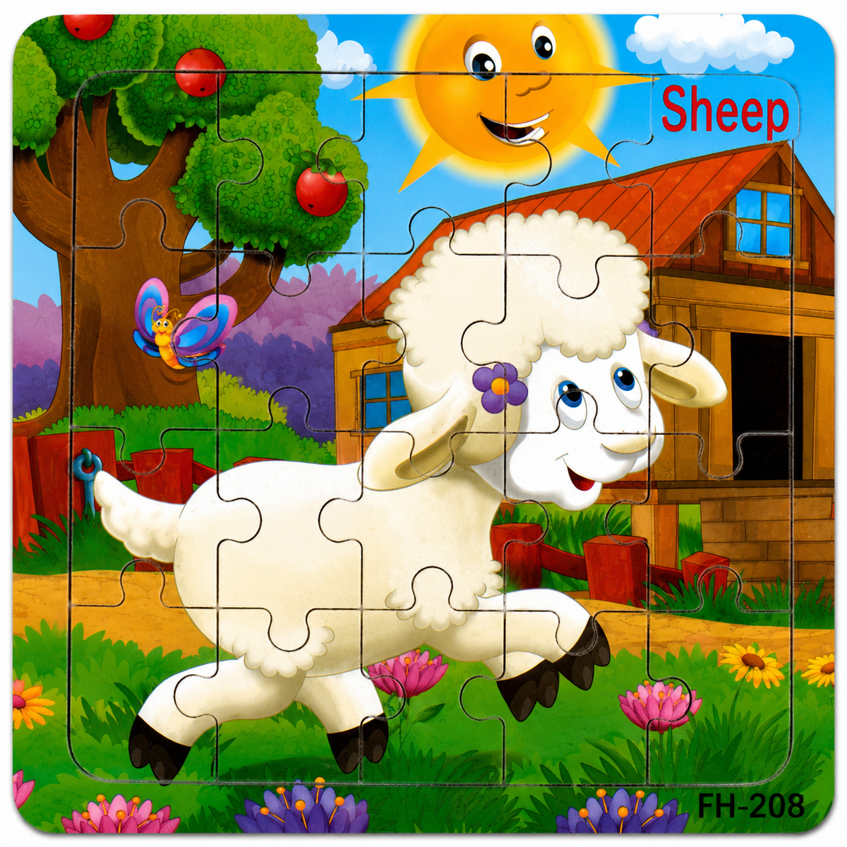 Holzpuzzle Tiere für Kinder