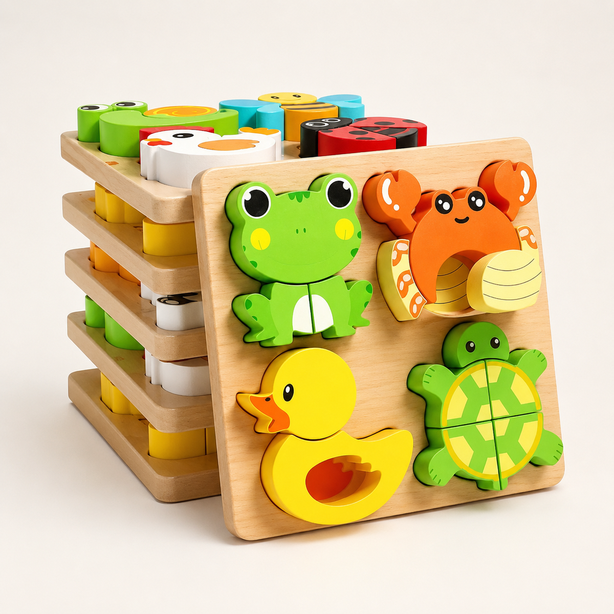 Holz Steckpuzzle Tiere
