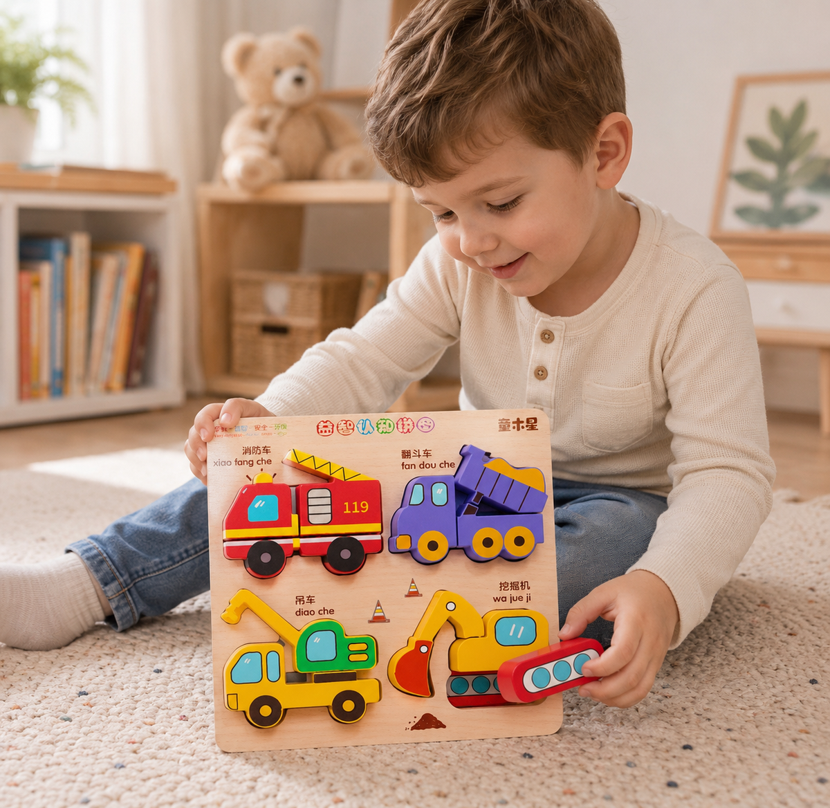 Holz Steckpuzzle Tiere