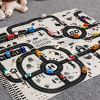 Montessori Verkehrs-Spielmatte mit Autos & Verkehrsschildern