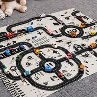 Montessori Verkehrs-Spielmatte mit Autos & Verkehrsschildern