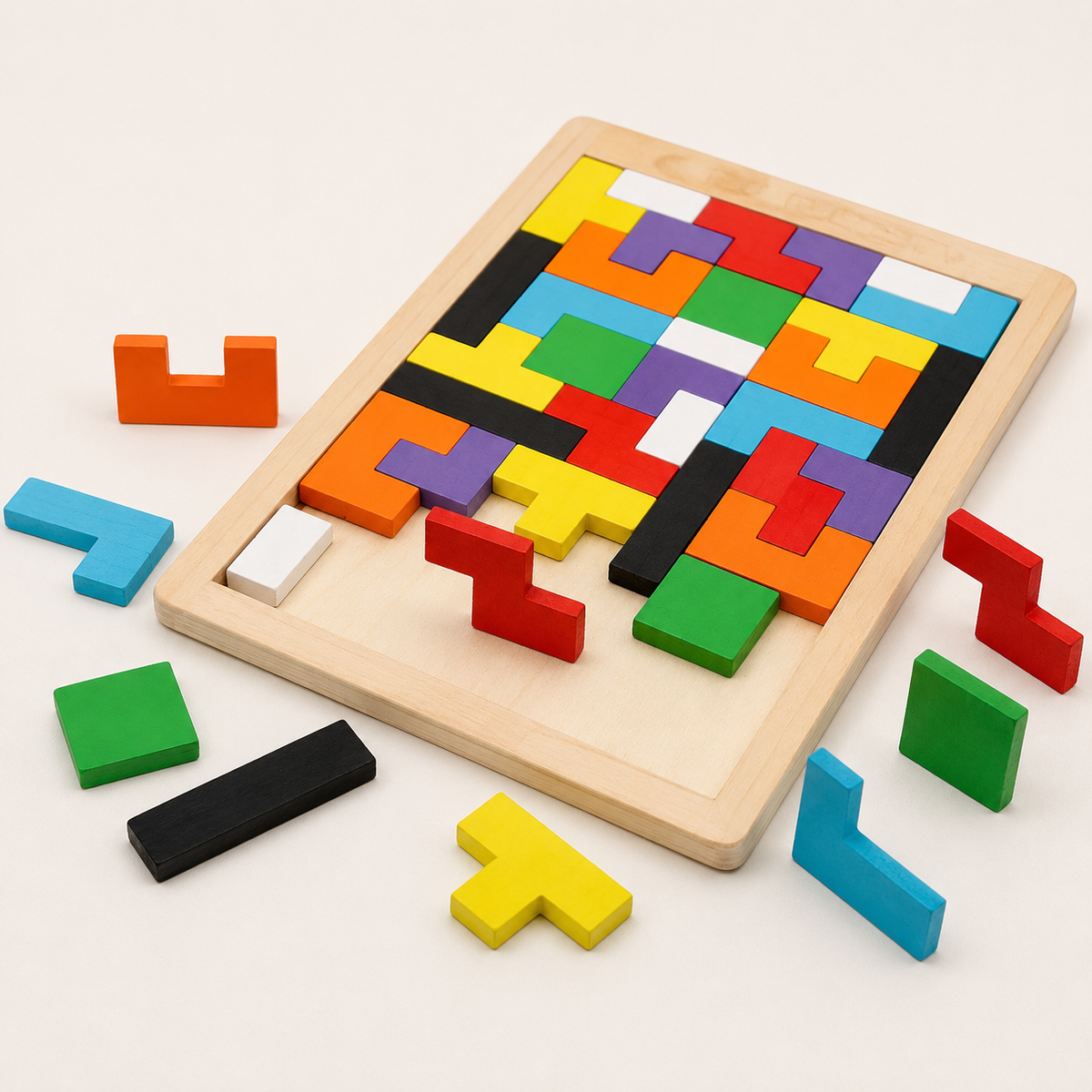 Magnetisches Holz Tangram