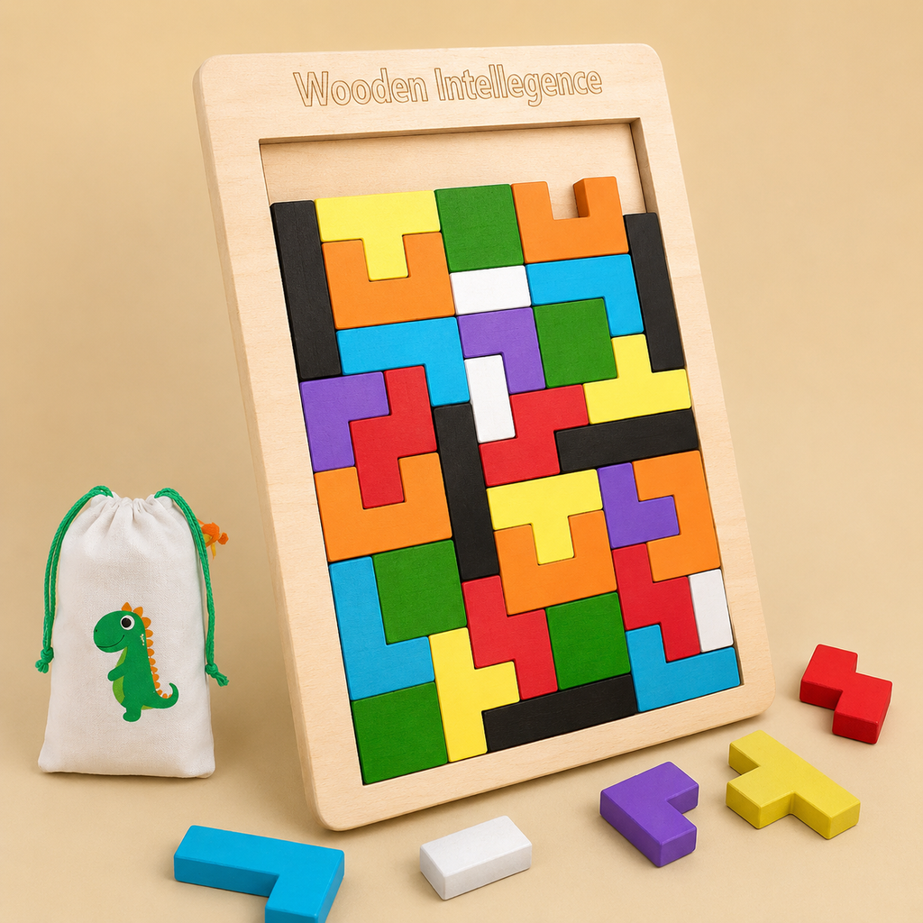 Magnetisches Holz Tangram