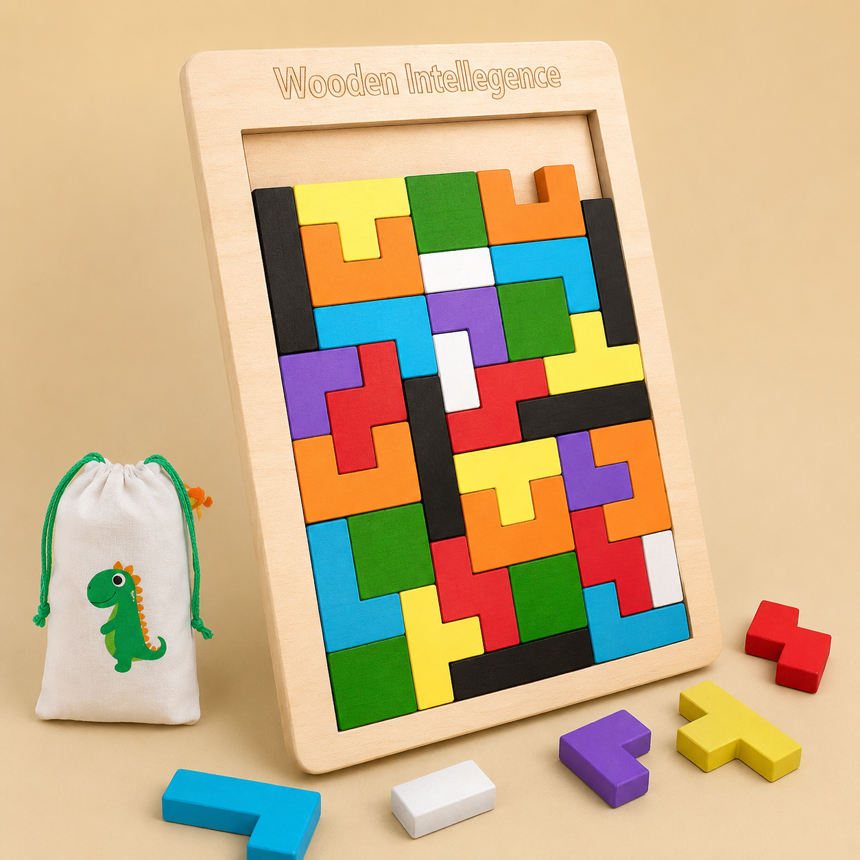 Magnetisches Holz Tangram