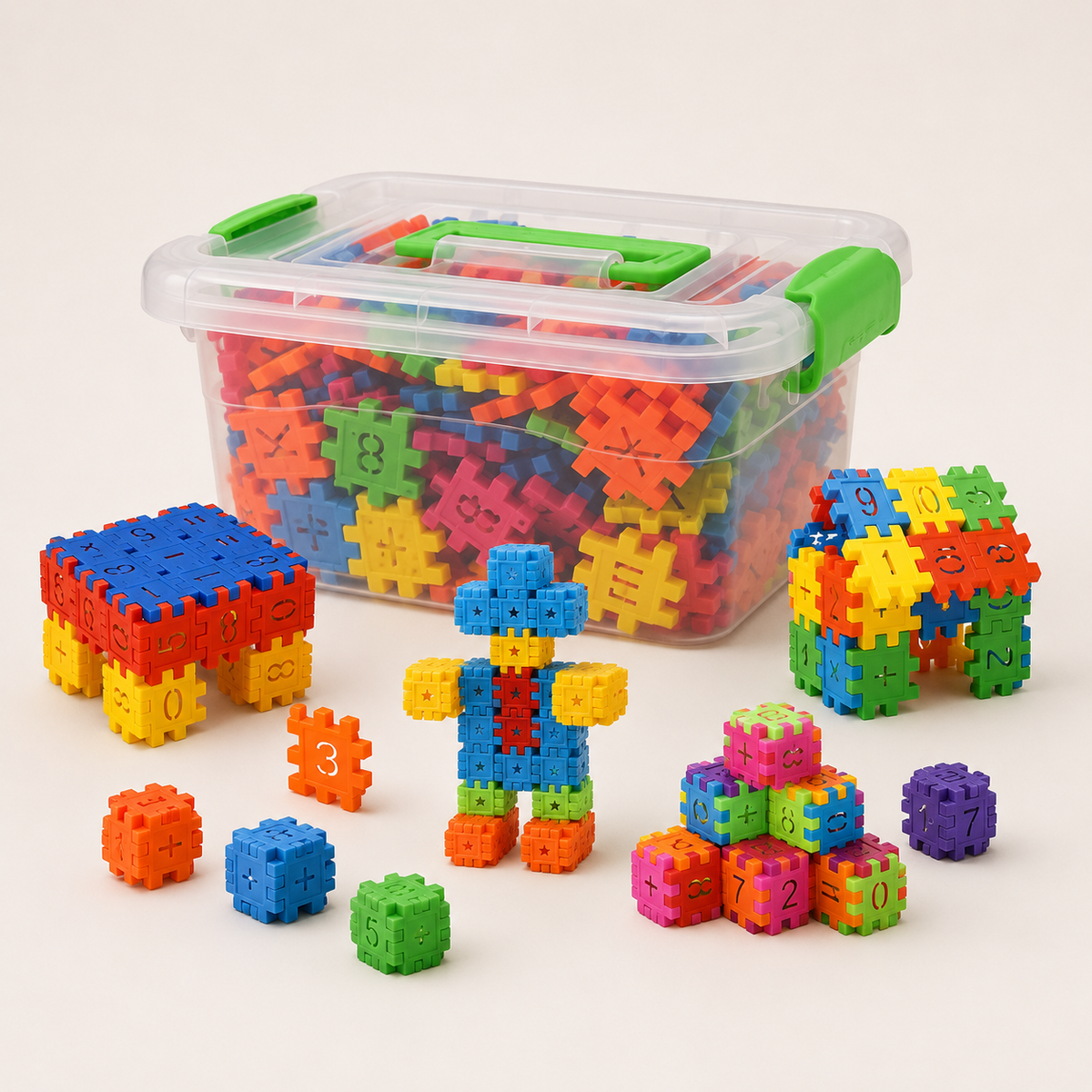 Montessori Steckbausteine mit Zahlen