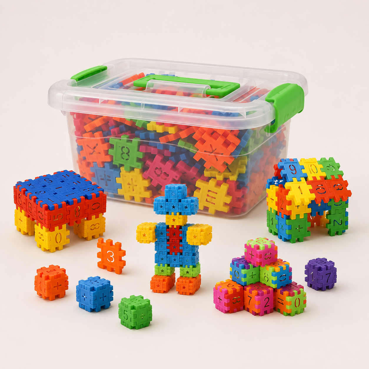 Montessori Steckbausteine mit Zahlen
