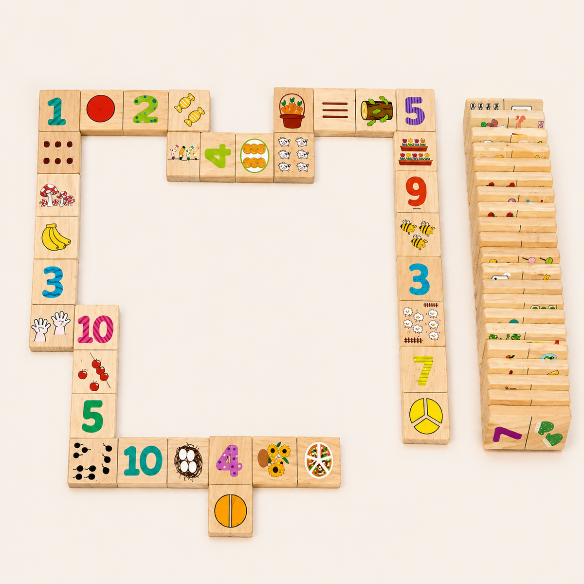 Lern-Domino aus Holz