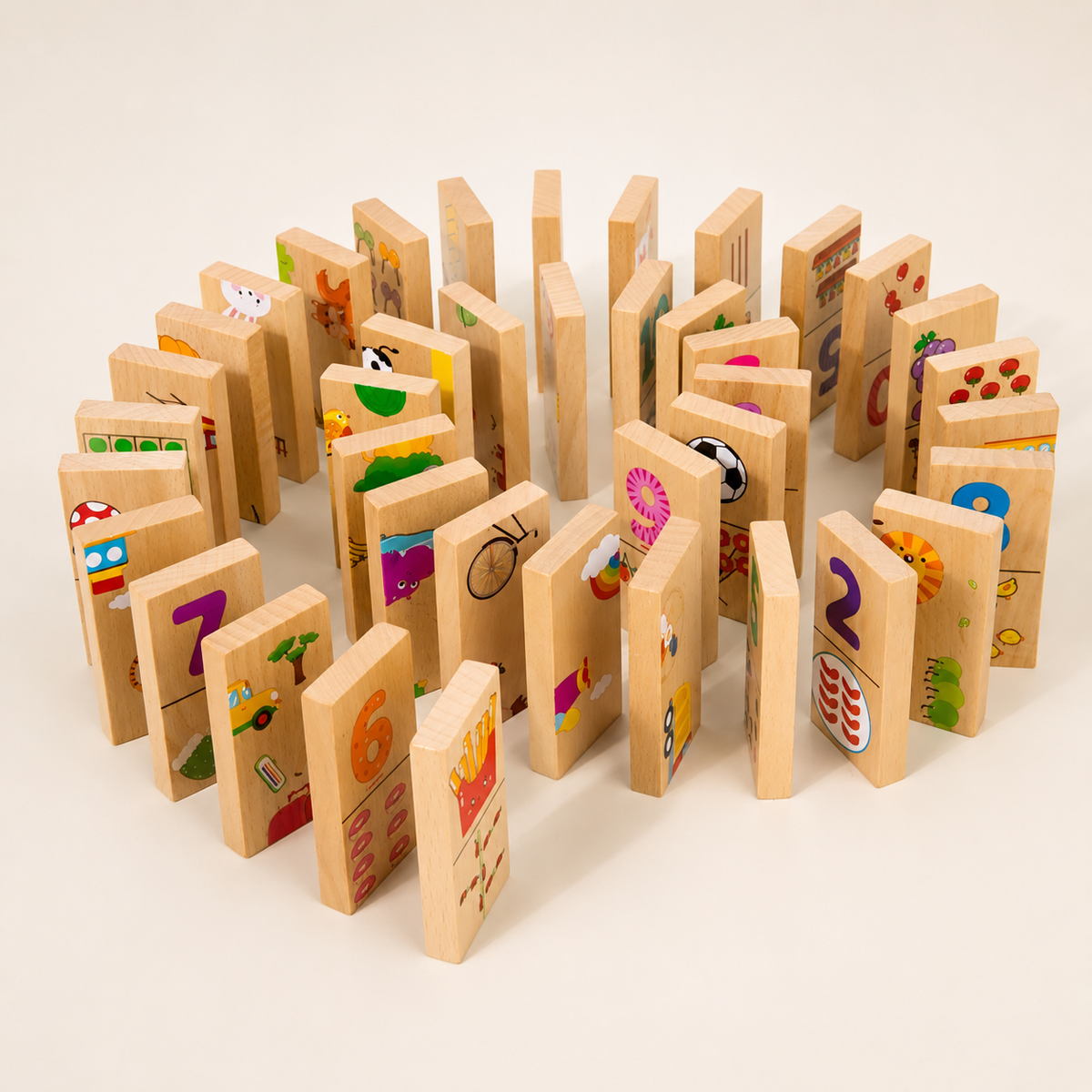 Lern-Domino aus Holz