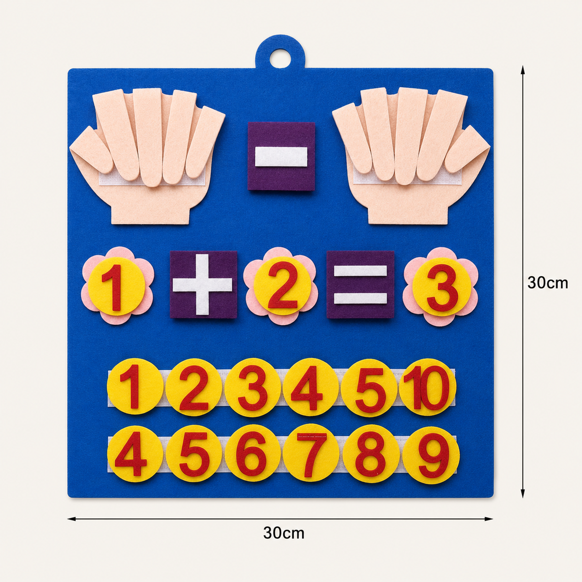 Mathe Lernboard aus Filz