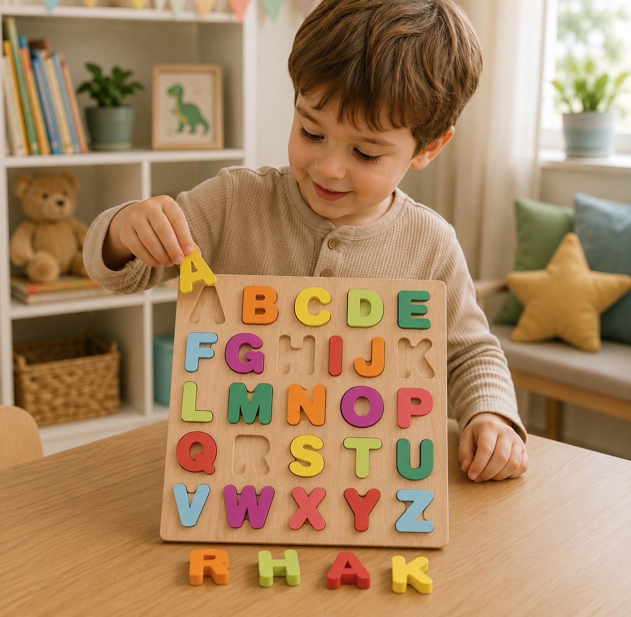Alphabet Steckpuzzle aus Holz