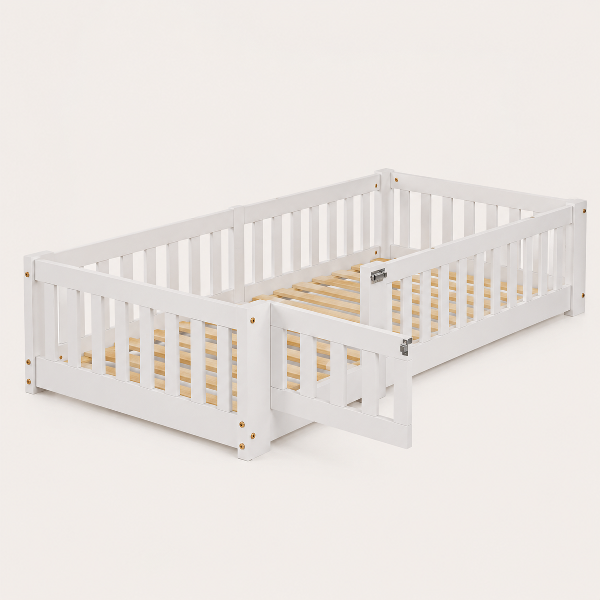 Montessori Bodenbett 90 × 200 cm mit Tür