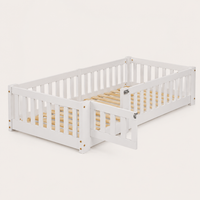 Montessori Bodenbett 90 × 200 cm mit Tür
