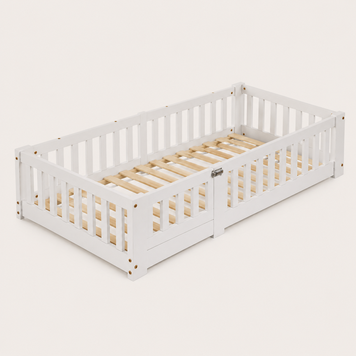 Montessori Bodenbett 90 × 200 cm mit Tür