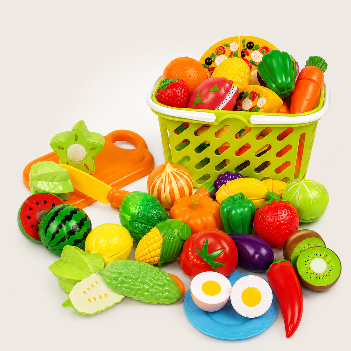 Spielzeug Obst- & Gemüseset zum Schneiden