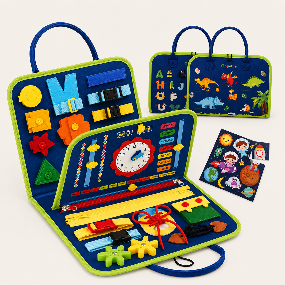 Montessori Quiet Book aus Filz für unterwegs