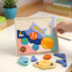 Montessori Holzpuzzle Sonnensystem